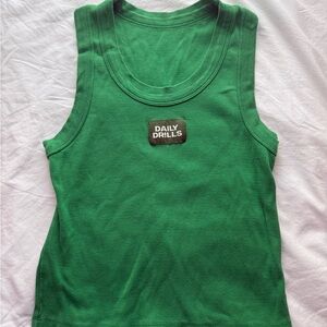 Green daily drills tank